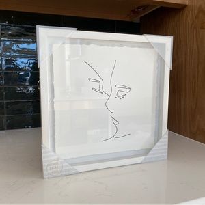 Fine line silhouette wall art